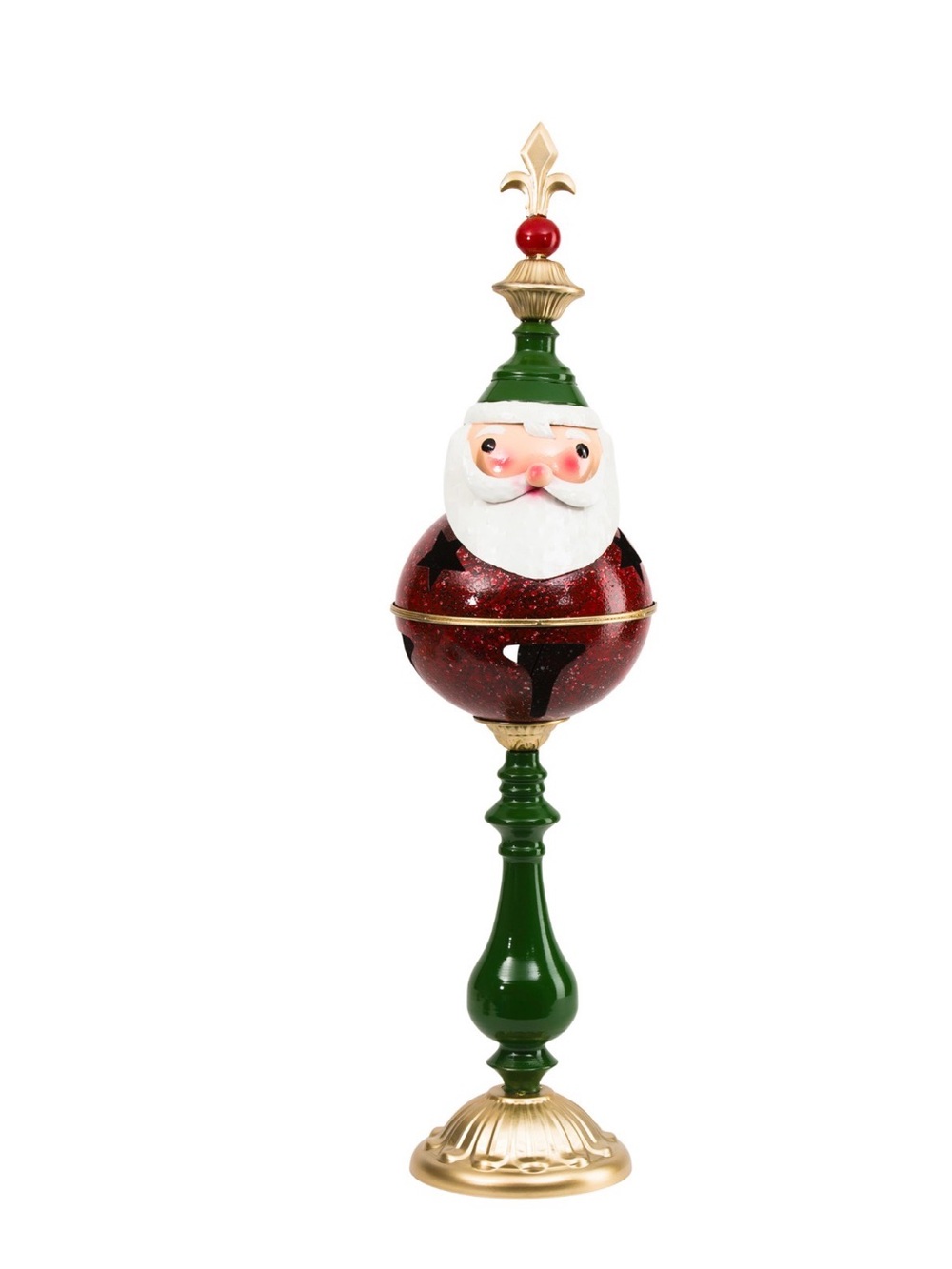Mark Roberts Lighted Santa With Halley Berry Finial, 35”